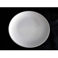 Haonai hot sale cheap and bulk round porcelain plate